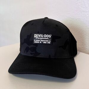 Devil-Dog Camo Black Snapback Cap